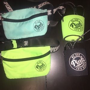 Pink bundle, Fanny pack and cup holder